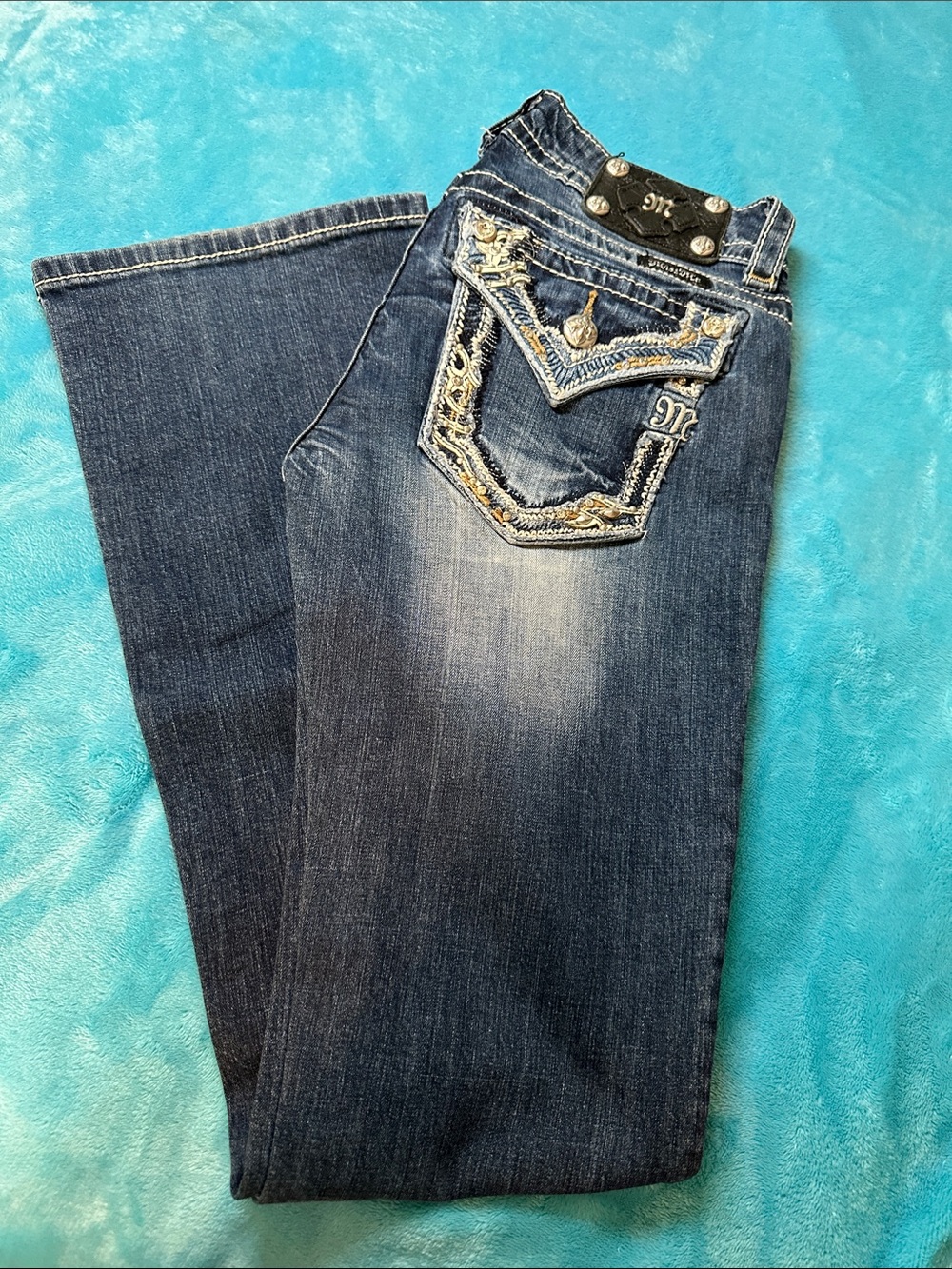 Miss Me Dark Wash Embellished Pocket Women’s Jeans #6